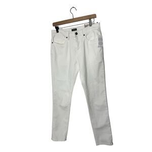 Buffalo David Bitton Jeans Mens 30x30 White Denim Pants Ash Slim Fit Stretch NEW